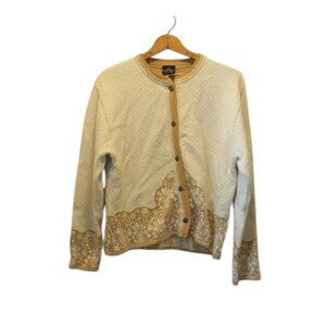 Skjaeveland Women's Button Front 100% Cotton Cardigan Sweater